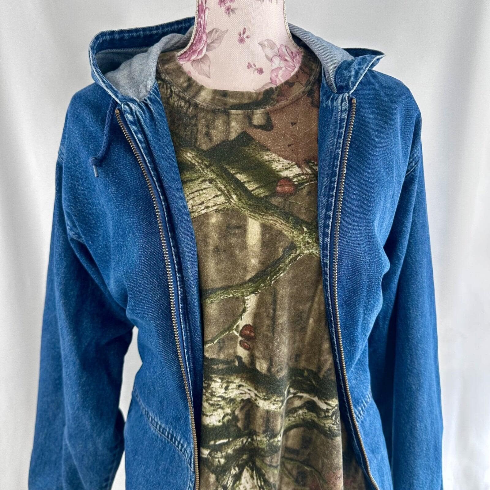 90s〜 st john's bay denim zip hoody jkt 90s〜 st john's bay denim zip hoody jkt Vintage 1990'S St