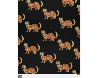 Phish Weasel Wrapping Paper: Eco-Friendly Animal Print Gift Wrap