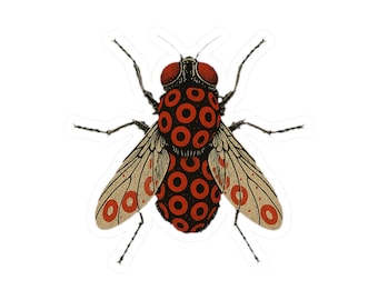 Phish Cluster Fly Stickers: Bug Art Decals for Laptop, Phone