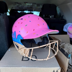 Ice cream Baseball Helm mit Gesichtsschutz