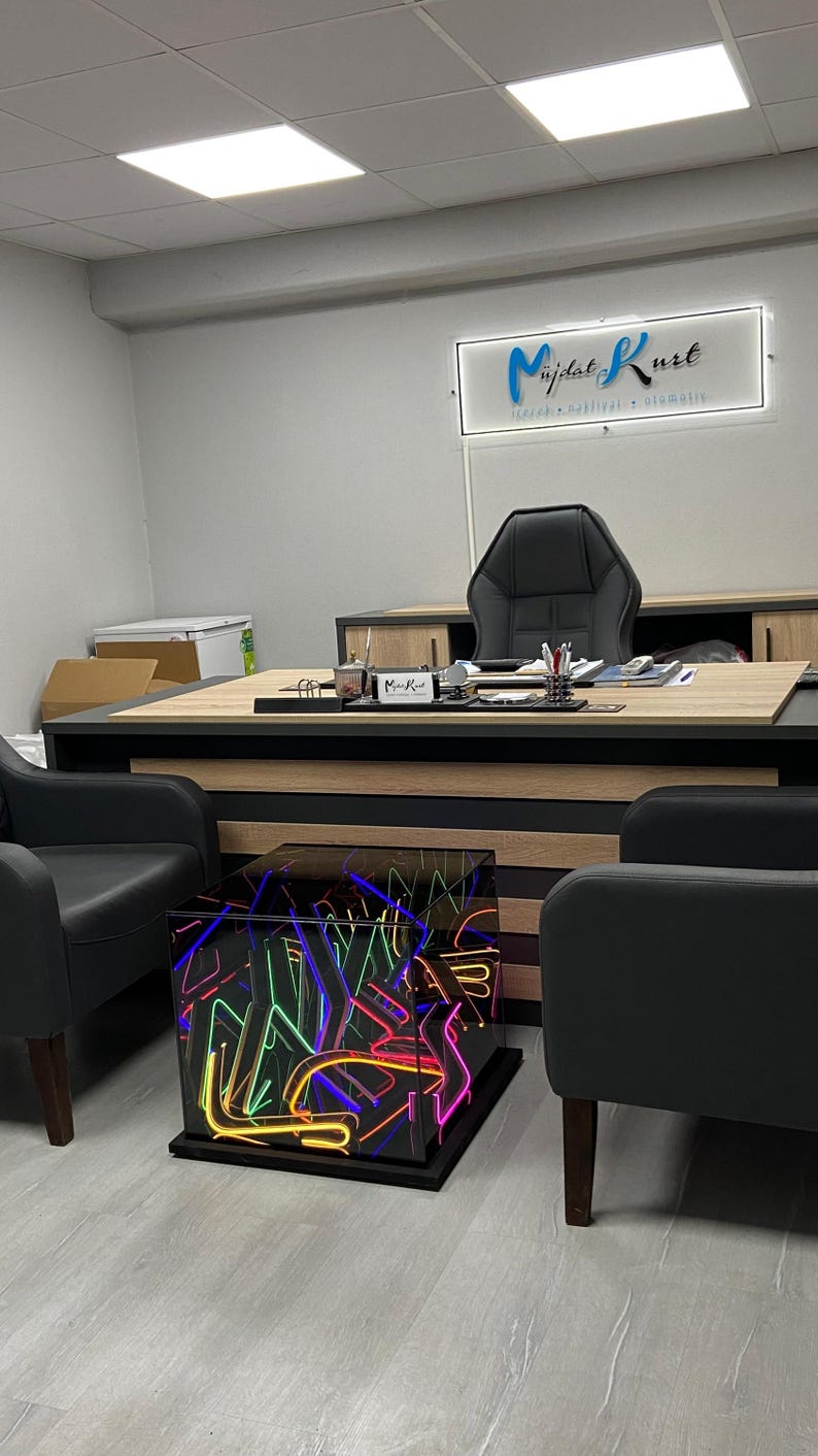 Neon Table – Modern LED Lighted Accent Table – Unique Home Decor ...