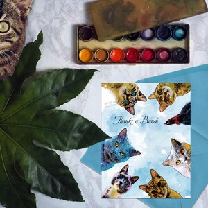 Druckbare A2 Danksagungs-Katzenkarte - Humorvolle Katzen-Dankeschön-Grußkarte - Schrullige Wertschätzungsnotiz - 300 dpi - Bonus-Umschlag enthalten