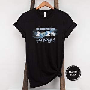 Shirt Argentinië, kleding WK 2026, Argentijns voetbalshirt, T-shirt We Come For More Champions, T-shirt Albiceleste-supporter, uniseks