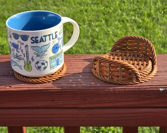 Rustikales 3D Gewebtes Untersetzer Set: Boho Bauernhaus Dekor