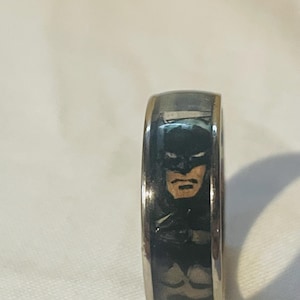 The Dark knight | Mens Custom Wedding Band | Men’s Hero Ring | Superhero Wedding Ring | One-of-a-Kind Comic Wedding Band Father’s Day gift |