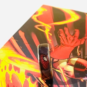 Web Slinger| Custom Wedding Band | Men’s Hero Ring | Superhero Wedding Ring | One-of-a-Kind Comic book ring Men wedding bands Father’s Day