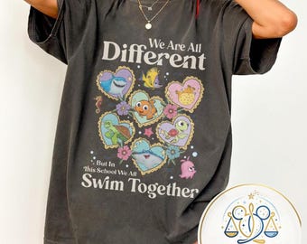 Autism Acceptance Shirt Finding Nemo, Mushroom Collection T-Shirt, Aesthetic Botanical Fungi Graphic Tee, Diversity and Inclusion Art Shirt