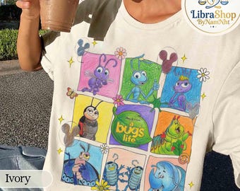 Disney Pixar A Bug's Life Movie Shirt, Flik Hopper Heimlich Characters Tee, Animal Kingdom Trip Gifts, Mickey Balloon Tee, Disney Pixar Fest
