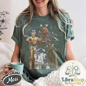 Star Wars Mickey Ears T-Shirt, Grogu and Friends Disney Trip Tee, Acid Wash Star Wars Squad Top, Funny Galactic Fan Gift, Disney SHirt zdjęcie 3