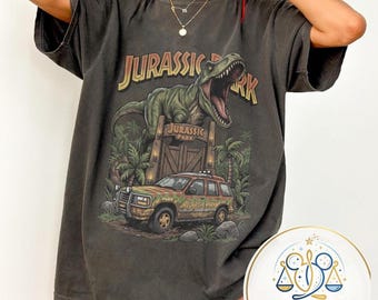 Jurassic Park Vintage T-Shirt, Retro Entrance Tour Tee with T Rex Dinosaur, Jurassic World Movie Fan Gift Shirt, Jurassic Park Shirt