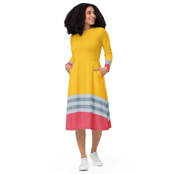v neck long sleeve floral dress Maison Tara Women's Plus Size 3/4 Sleeve V-Neck Floral Print Chiffon Maxi Dress, 14W