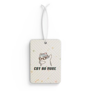 Coole autoluchtverfrisser met 'Cry No More'-ontwerp, retro autoverfrisser, cadeau voor hondenliefhebbers, leuk autodecor, uniek rijcadeau