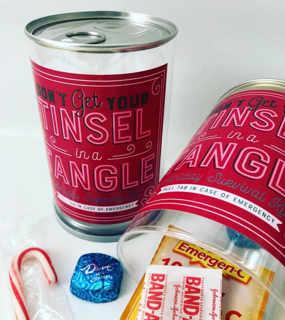 Tinsel in a Tangle Christmas Party Favor, Christmas Gift, Christmas Essentials Kit, Stocking Stuffer for Mom, Corporate Gift Idea