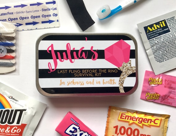 Bachelorette Hangover Kit, Bachelorette Survival Kit, Bachelorette Party Favor, Survival Kit, Bachelorette Recovery Kit, Mint Tin Kit Il_570xn
