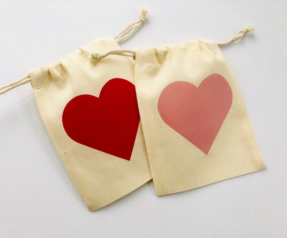 Kids Valentine, Valentine's Day Card, School Valentine, Heart Bag, Heart Treat Bag Valentine's Day Favor, Valentine Favor Bag, Valentine Bag Il_570xn