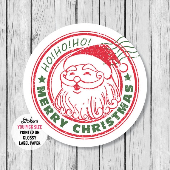 Santa Mail Christmas Packaging Sticker Label, Santa Post Gift from Santa Tag, Holiday Card Envelope Sticker, Christmas Gift from Santa Il_570xn