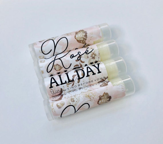 Rosé Flavored Chapstick for Bachelorette Party Favor, Rosé All Day Lip Balm Gift for Bachelorette Party, Wine Lover Chapstick Gift Il_570xn