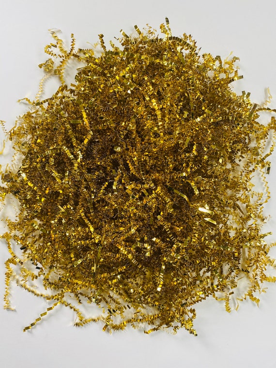 Gold Crinkle Paper Shred for Party and Gifting, Gift Box Bag Packaging Supplies, Confetti Paper Shred Il_570xn