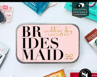 Survivalkit bruidsmeisje, Will You Be My Bruidsmeisje cadeau-idee, bruidsmeisje cadeau van bruid, gunst bruidsfeest voor ceremonie