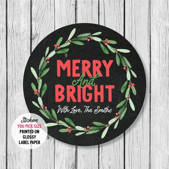 Chalkboard Christmas Gift Sticker Label, Holiday Envelope Address Seal Sticker, Christmas Gift Packaging Tag, Christmas Label Neighbor Gift Il_570xn