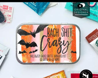 Halloween Bachelorette Hangover Kit: Glam Party Favor Survival Bag
