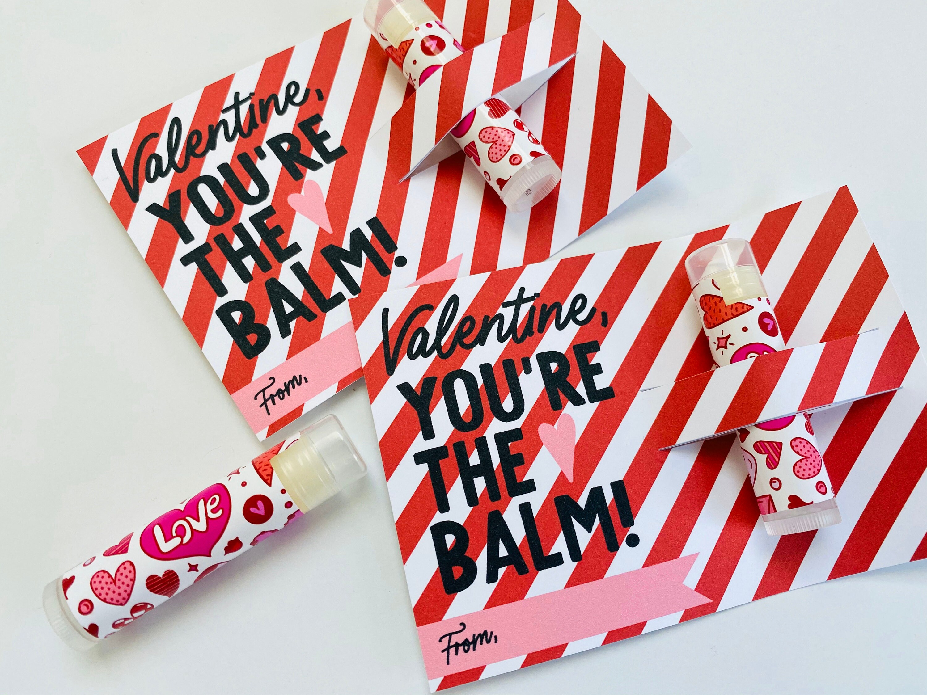 Lip Balm Valentine's Day Cards - Rose Paper Press