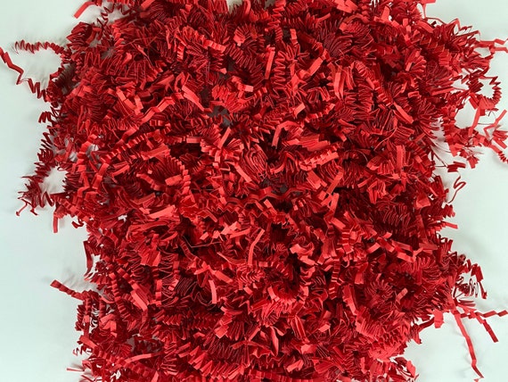 Red Crinkle Paper Shred for Party and Gifting, Gift Box Bag Packaging Supplies, Confetti Paper Shred Il_570xn