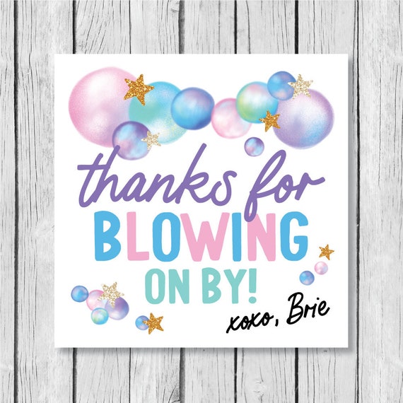 Drive By Girls Birthday Party Bubble Favor Sticker Label, Kindergarten Graduation Favor Tag, Summer Birthday Party Tag, Bubble Wand Labels Il_570xn