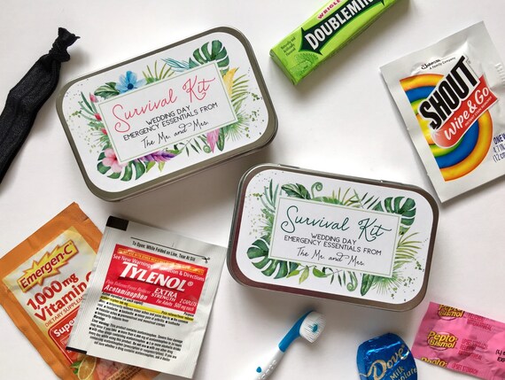 Destination Wedding Survival Kit Gift Box For Guests Tropical Etsy