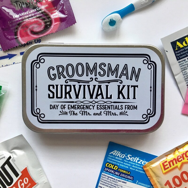 Grooms Survival Kit Etsy