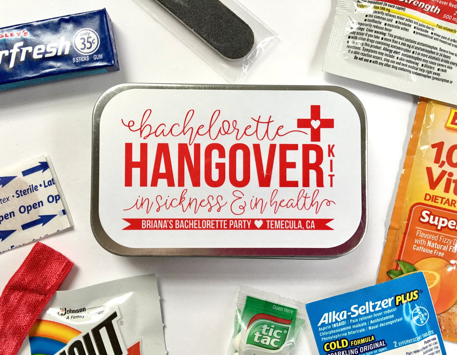 Bachelorette Party Hangover Kit Favor Box Wedding Day - Etsy ...