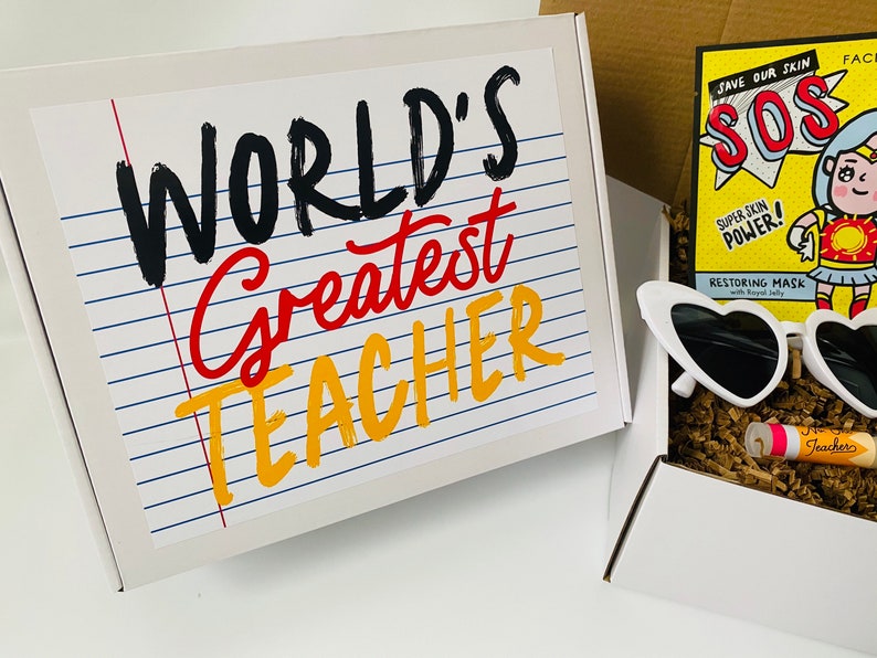 Christmas Teacher Gift Box Best Quarantine Teacher Gift Etsy