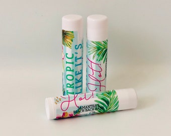 Beach Bachelorette Party Chapstick Favor, Tropic Like It's Hot Bachelorette Weekend Gift, Chapstick Favors for Destination Wedding