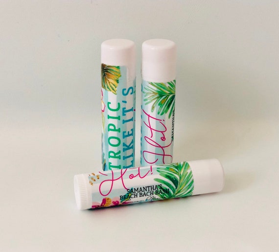 Beach Bachelorette Party Chapstick Favor, Tropic Like It's Hot Bachelorette Weekend Gift, Chapstick Favors for Destination Wedding Il_570xn