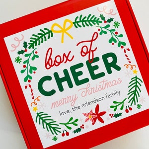 Box of Cheer Christmas Gift Box for Her, Christmas Gift Packaging Spa Gift Box, Holiday Gift Box Idea for Friend, Gift Box from Realtor