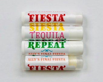 Laatste fiesta vrijgezellenfeest gunst chapstick cadeau, Mexicaanse vrijgezellenfeest gunst ideeën, Cinco de Mayo thema decor chapstick