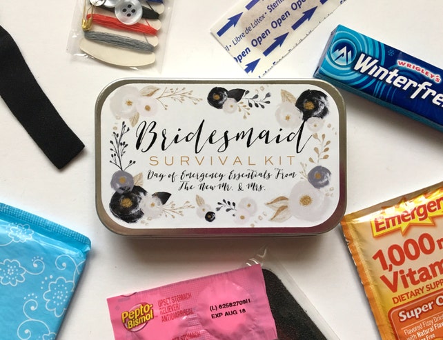 bridesmaid gift bridesmaid survival