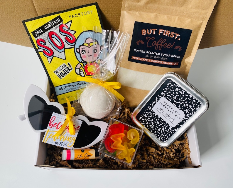 Christmas Teacher Gift Box Best Quarantine Teacher Gift Etsy