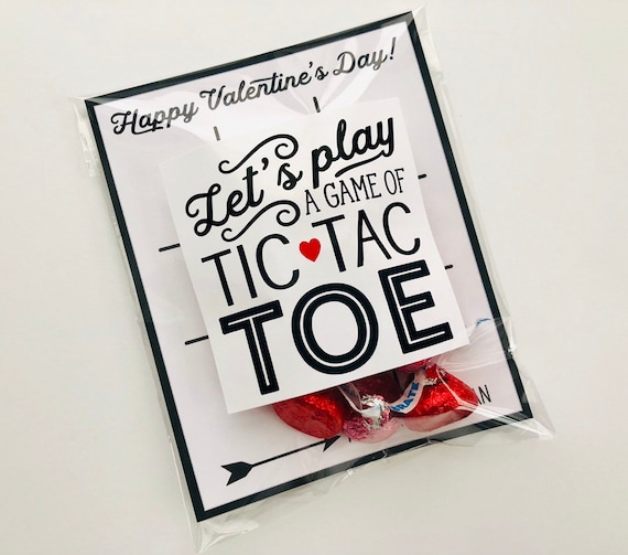Kids Tic Tac Toe Valentines Day Card, School Valentine, Valentines for Kids,  Game Valentine for Kids, Valentine Candy Favor 