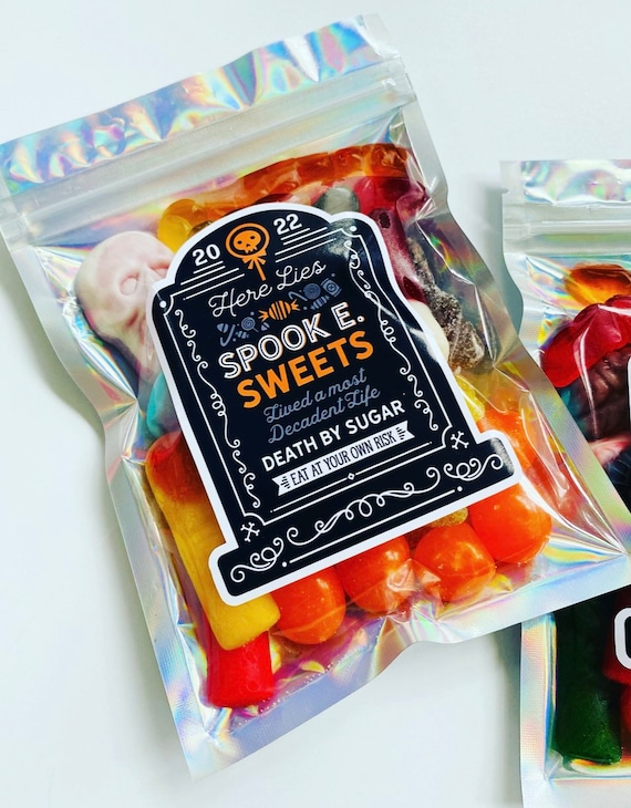 Kids Halloween Candy Gram Party Favor, Halloween Treat Bag for Class, Candy Pick N Mix Bag, Youve Been Booed Treat for Neighbor, Sweet Treat