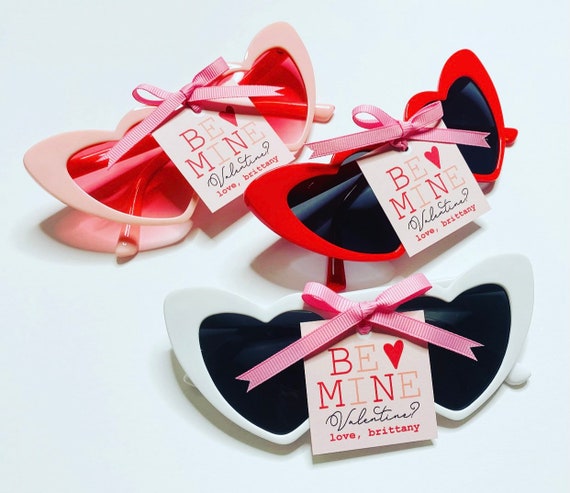 Valentines Day Retro Sunglasses Gift for Tweens, Galentines Day Gift or Party Favor for Best Friend, Sunglasses Valentine Gift Idea Il_570xn