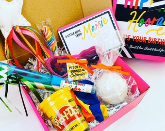 Quarantine Birthday Party in a Box Gift Little Girl, Social Distancing Birthday Care Package, Busy Box for Girls, Happy Birthday in a Bag