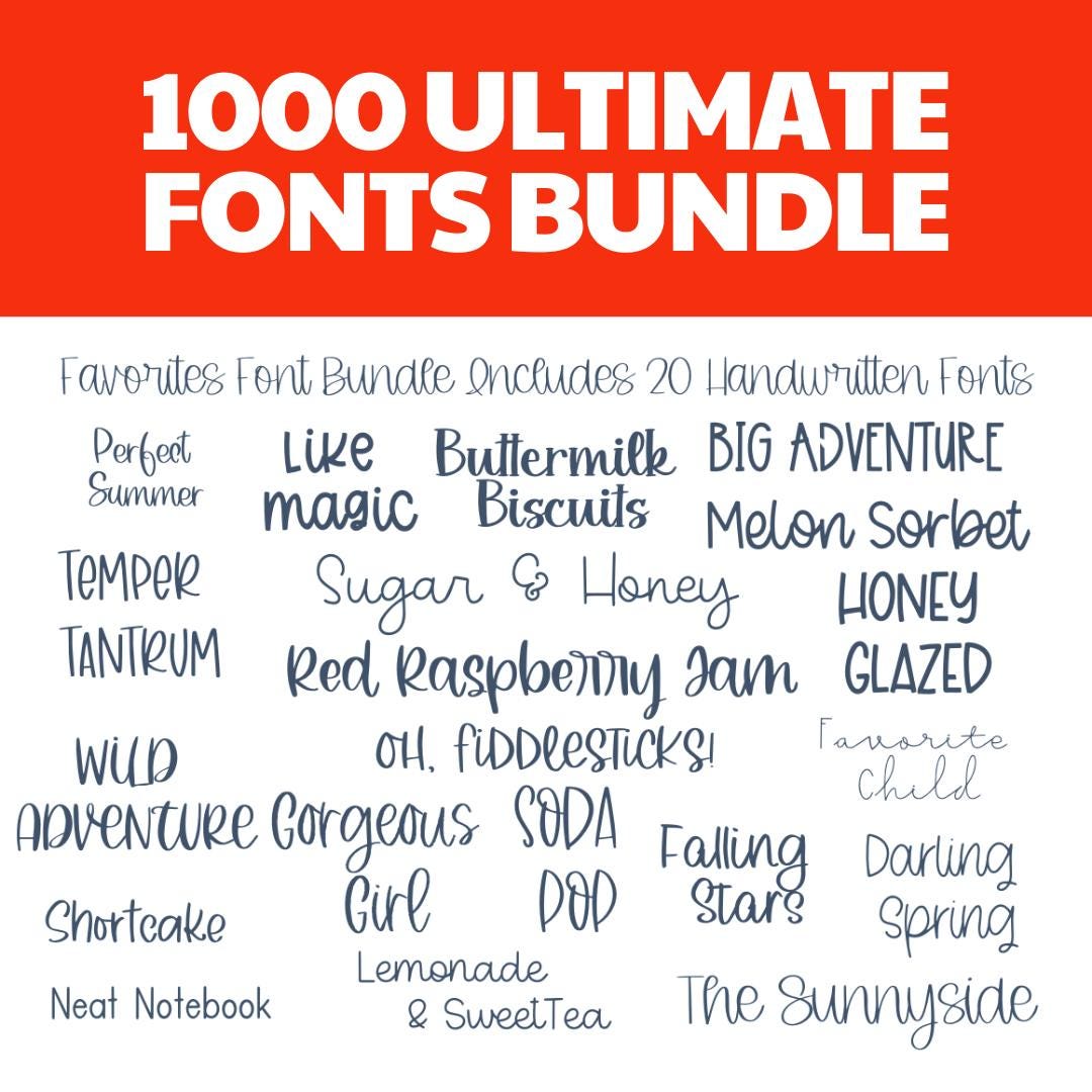 1000 Fonts Bundle for Commercial Use | Modern, Handwritten, Serif, Sans ...