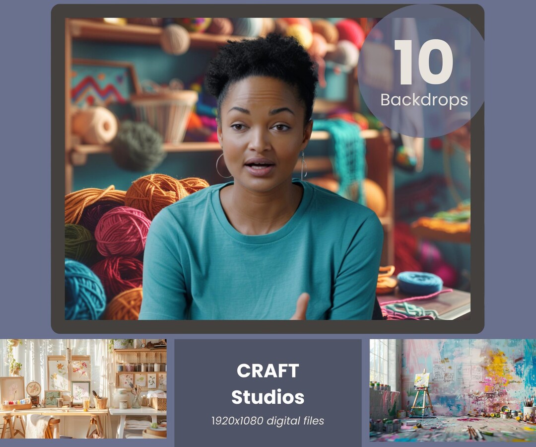 Crafter Virtual Backgrounds, Creative Studio Zoom Backdrops, Digital ...