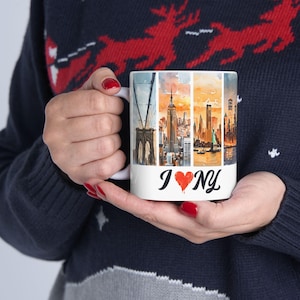 New York City Skyline Ceramic Mug: NYC Souvenir Gift
