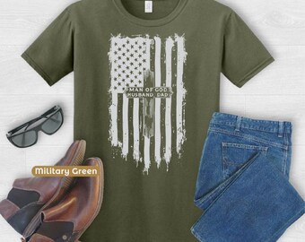 Man of God, Dad, Husband Tee Shirt Fathers day, Christian Faith Tee for Fathers, Inspirational Religious Gift for Men