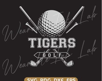 Tigers Golf SVG, School Team Spirit-logo, Cheer Design, Cricut Cut-bestand (digitale download)