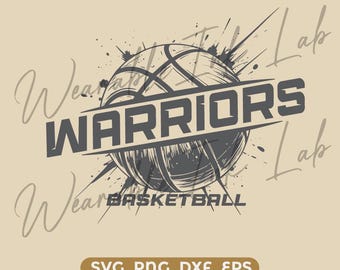 Warriors Basketball SVG cricut cutfile school cheer team Spirit logo (Digital Download)