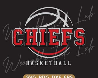 Chiefs Basketball SVG cricut cutfile school cheer team Spirit logo (Digital Download)