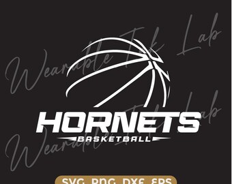 Hornets Basketball SVG – School Team Spirit Design – Mascot Logo Graphic for Cricut & Silhouette (Digital Download)